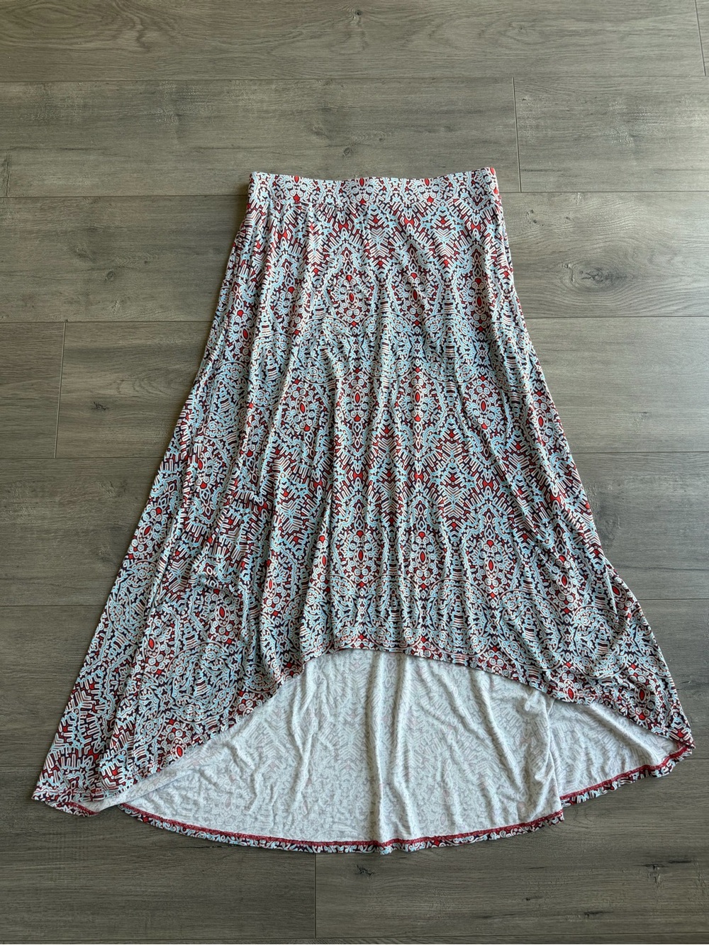 The Limited blue/orange pattern high low skirt - size 4